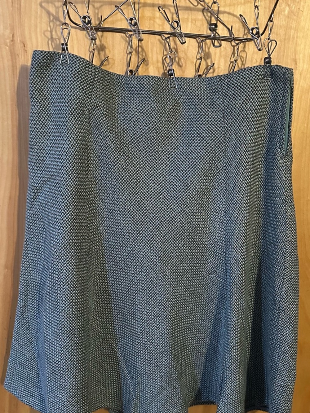 Studio Y Women's Blue-Gray Textured A-Line Skirt Size 11/12